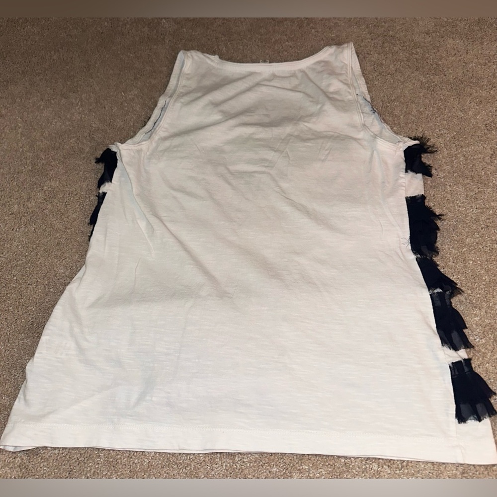 Banana Republic Sleeveless Ruffle Tank Top.  Size M - Picture 5 of 9